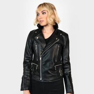 Straight to Hell Vegan Leather Defector Jacket M